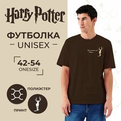 Футболка Гарри Поттер / Harry Potter, 1 шт., размер 42/54, коричневый Нет бренда