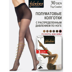 Колготки Filodoro Top Comfort 39, 30 den, 3 шт., размер 4, nero Filodoro®