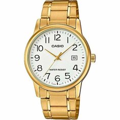 Наручные часы CASIO, белый, золотой