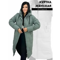 Пуховик Diffberd, размер 50, зеленый