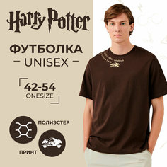 Футболка Гарри Поттер / Harry Potter, 1 шт., размер 42/54, коричневый Нет бренда