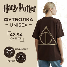 Футболка Гарри Поттер / Harry Potter, 1 шт., размер 42/54, коричневый Нет бренда