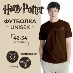 Футболка Гарри Поттер / Harry Potter, 1 шт., размер 42/54, коричневый Нет бренда