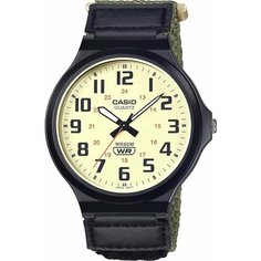 Наручные часы CASIO, зеленый, черный, бежевый