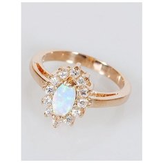 Кольцо Lotus Jewelry, опал, размер 19, мультиколор