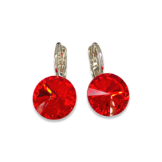 Серьги Amante crystal, кристаллы Swarovski, размер 14 мм, красный