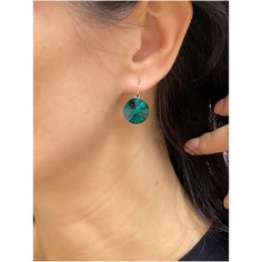 Серьги Amante crystal, кристаллы Swarovski, размер 14 мм, зеленый