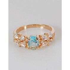 Кольцо Lotus Jewelry, фианит, размер 20, голубой