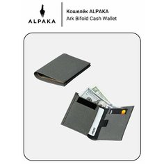 Кошелек ALPAKA, фактура гладкая, серый