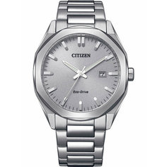 Наручные часы CITIZEN Eco-Drive, серый, серебряный