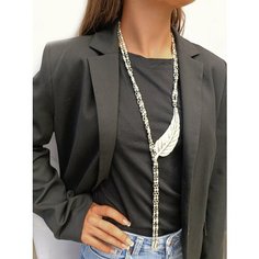 Колье Svetti, длина 60 см, серебристый