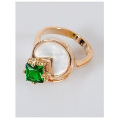 Кольцо Lotus Jewelry, перламутр, размер 16, белый