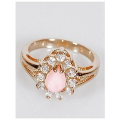 Кольцо Lotus Jewelry, коралл, размер 17, розовый