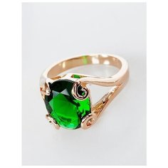 Кольцо Lotus Jewelry, фианит, размер 16, зеленый