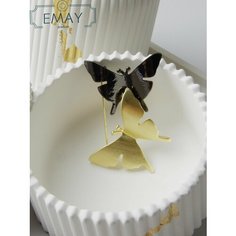 Брошь Emay, черный/золотой