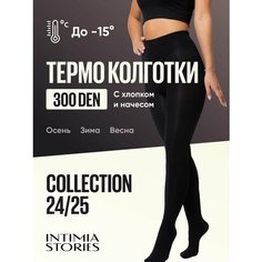 Колготки Intimia Stories, 300 den, размер M, чёрный