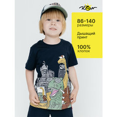 Футболка Kogankids, размер 134 / 9 лет, темно-синий