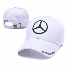 Бейсболка Mercedes-Benz Бейсболка Мерседес Кепка Mersedes для мужчин и женщин, размер 55-60, White/black 100