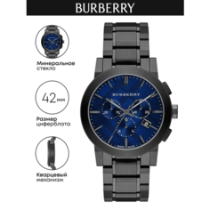 Наручные часы BURBERRY, черный/синий