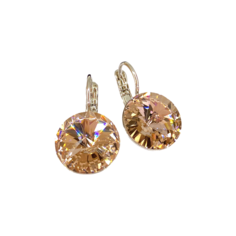 Серьги Amante crystal, кристаллы Swarovski, размер 14 мм, розовый