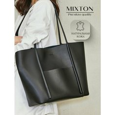 Сумка шоппер MIXTON, фактура матовая, черный