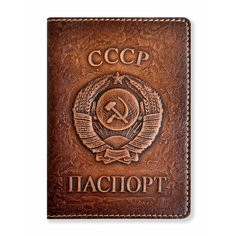 Обложка для паспорта kRAst, коричневый