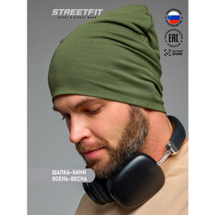Шапка бини STREETFIT для мужчин, размер 58-60, хаки