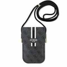 Сумка GUESS, фактура гладкая, черный
