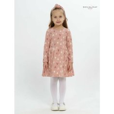 Платье SOVALINA Осень-зима 2024, размер 110, пыльная роза, розовый
