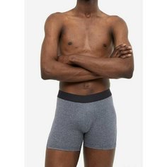 Трусы H&M, комплект из 3 шт., размер M, серый, голубой, черный