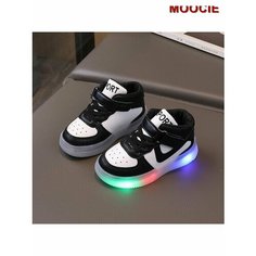 Кроссовки MOOCIE Светодиодная детская спортивная обувь с подсветкой, размер INT 25, серый