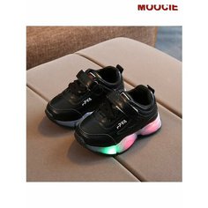 Кроссовки MOOCIE Светодиодная детская спортивная обувь с подсветкой, размер INT 24