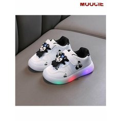 Кроссовки MOOCIE Светодиодная детская спортивная обувь с подсветкой, размер INT 22, темная вишня