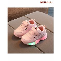Кроссовки MOOCIE Светодиодная детская спортивная обувь с подсветкой, размер INT 25