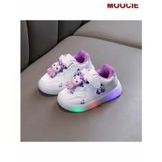 Кроссовки MOOCIE Светодиодная детская спортивная обувь с подсветкой, размер INT 26, фиолетовый