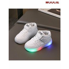 Кроссовки MOOCIE Светодиодная детская спортивная обувь с подсветкой, размер INT 23, пурпурный