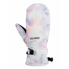 Варежки Skifree для взрослых и детей, размер 7, желтый, розовый, фиолетовый