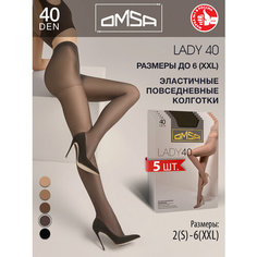 Колготки Omsa Lady 40, 40 den, 5 шт., размер 5, fumo