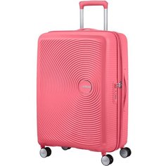 Чемодан American Tourister, 81 л, размер M, коралловый