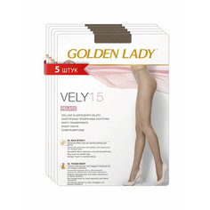 Колготки Golden Lady Vely, 15 den, 5 шт., размер 4, daino
