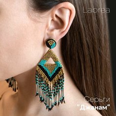 Серьги LaBrea, бирюзовый/золотой