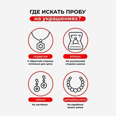 Серьги цепочки Diamant, золото, 585 проба, фианит, размер 56 мм