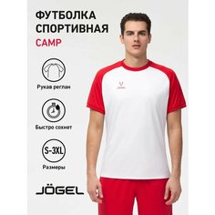 Футболка спортивная Jogel, размер 3XL, белый/красный