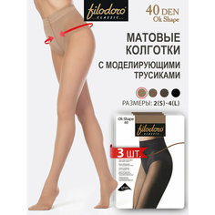 Колготки Filodoro Ok Shape, 40 den, 3 шт., размер 2, playa Filodoro®