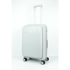 Чемодан Sweetbags, 72 л, размер M+, светло-серый