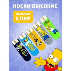 Носки Amigobs The Simpsons, комплект, 5 пар, размер 36-41, 000 белый