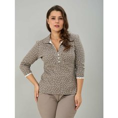 Блуза Алтекс, размер 54, коричневый