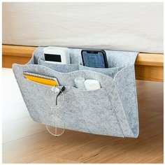 Сумка мессенджер OneTeamGroup, фактура бархатистая, серая