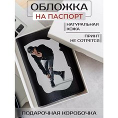 Обложка для паспорта RUSSIAN HandMade, черный