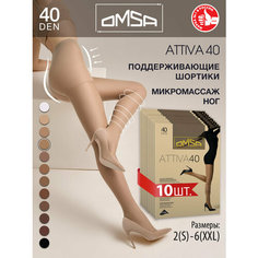 Колготки Omsa Attiva, 40 den, 10 шт., размер 2/S, daino